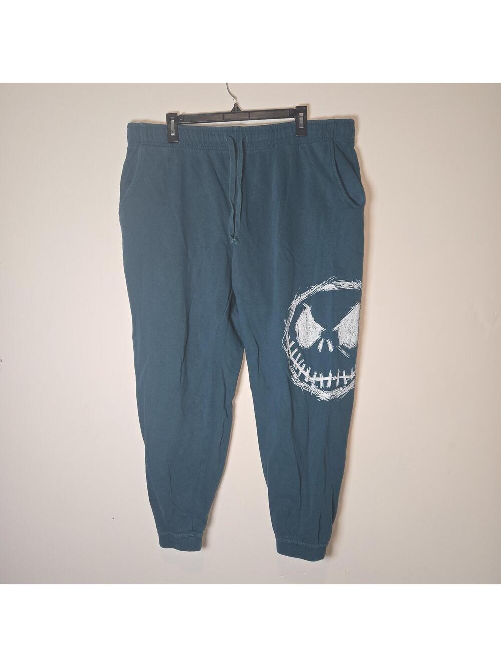 Disney Parks Nightmare Before Christmas XL Jack Skellington Sweatpants Green